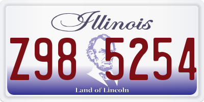 IL license plate Z985254