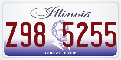 IL license plate Z985255