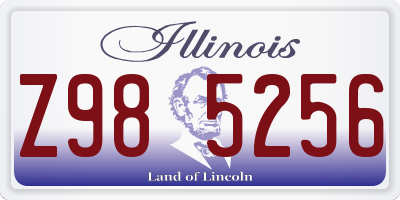 IL license plate Z985256