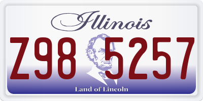 IL license plate Z985257