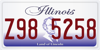 IL license plate Z985258