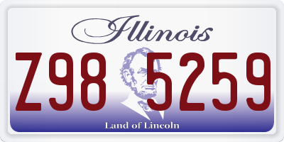 IL license plate Z985259