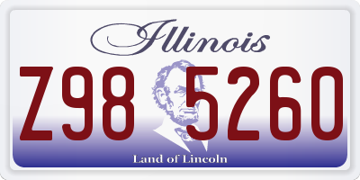 IL license plate Z985260