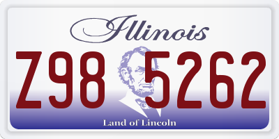 IL license plate Z985262