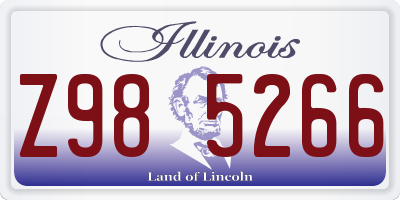 IL license plate Z985266