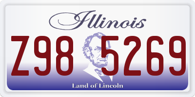 IL license plate Z985269