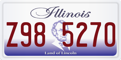 IL license plate Z985270