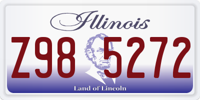 IL license plate Z985272