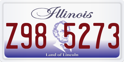 IL license plate Z985273