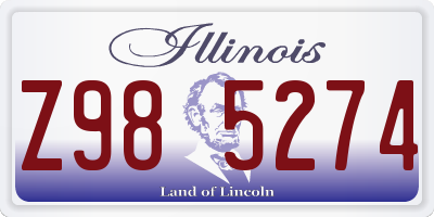 IL license plate Z985274