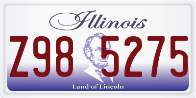 IL license plate Z985275