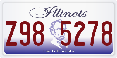 IL license plate Z985278