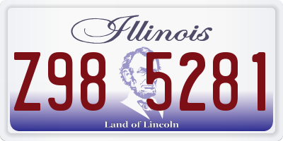 IL license plate Z985281