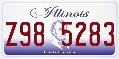 IL license plate Z985283