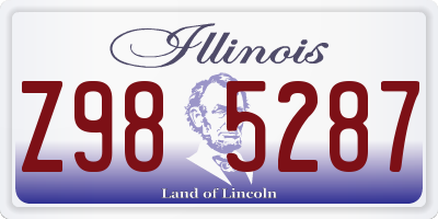 IL license plate Z985287