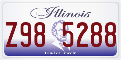 IL license plate Z985288