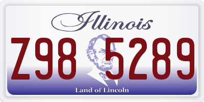 IL license plate Z985289