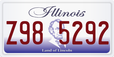 IL license plate Z985292