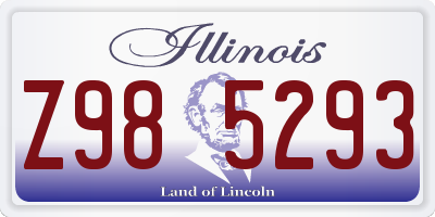 IL license plate Z985293