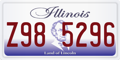 IL license plate Z985296