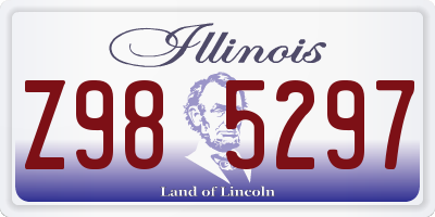 IL license plate Z985297