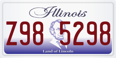 IL license plate Z985298