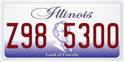 IL license plate Z985300