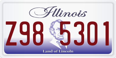 IL license plate Z985301