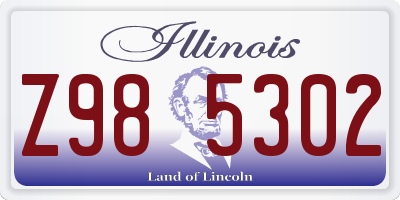 IL license plate Z985302