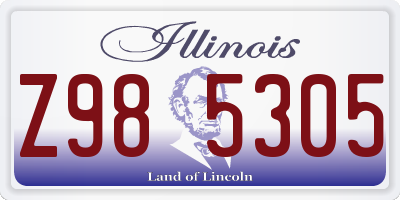 IL license plate Z985305