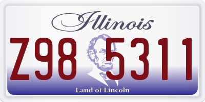 IL license plate Z985311