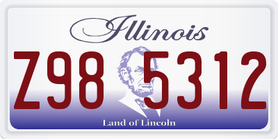 IL license plate Z985312