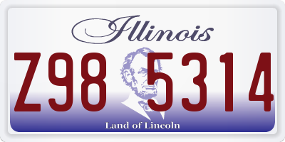 IL license plate Z985314