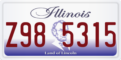 IL license plate Z985315