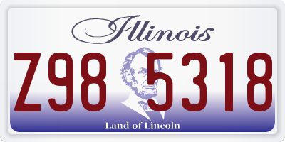 IL license plate Z985318