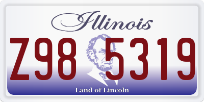 IL license plate Z985319