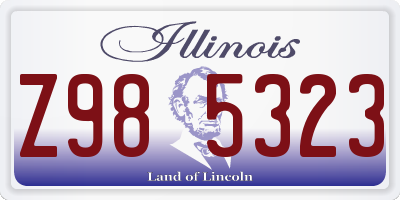 IL license plate Z985323