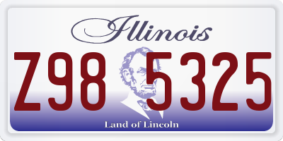 IL license plate Z985325