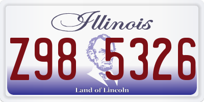 IL license plate Z985326