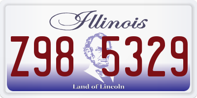 IL license plate Z985329