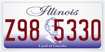 IL license plate Z985330