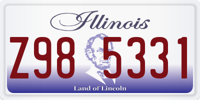 IL license plate Z985331