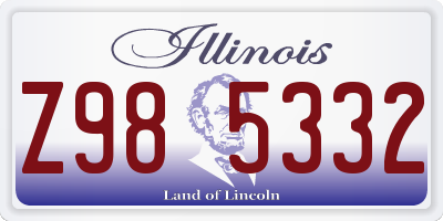 IL license plate Z985332