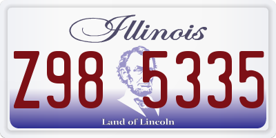 IL license plate Z985335