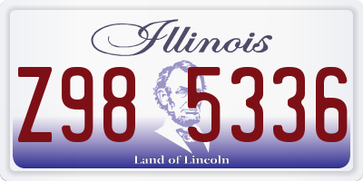 IL license plate Z985336