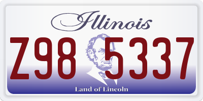 IL license plate Z985337