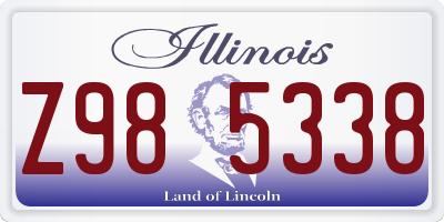 IL license plate Z985338