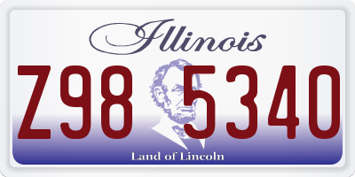 IL license plate Z985340