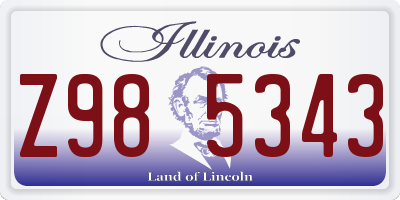 IL license plate Z985343