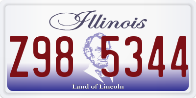 IL license plate Z985344